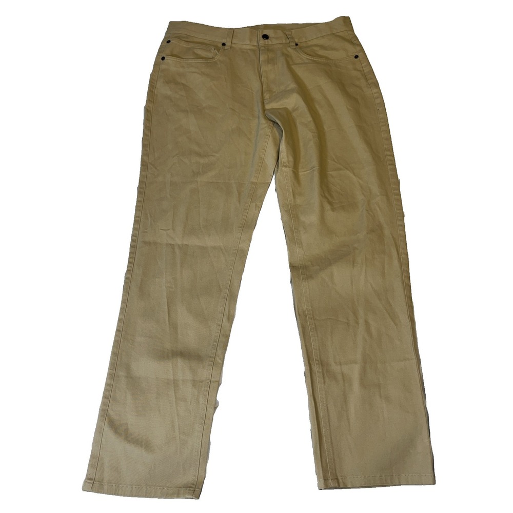 FootJoy Pants Mens 34x30 Khaki Performance Golf Flat Front Stretch Chino